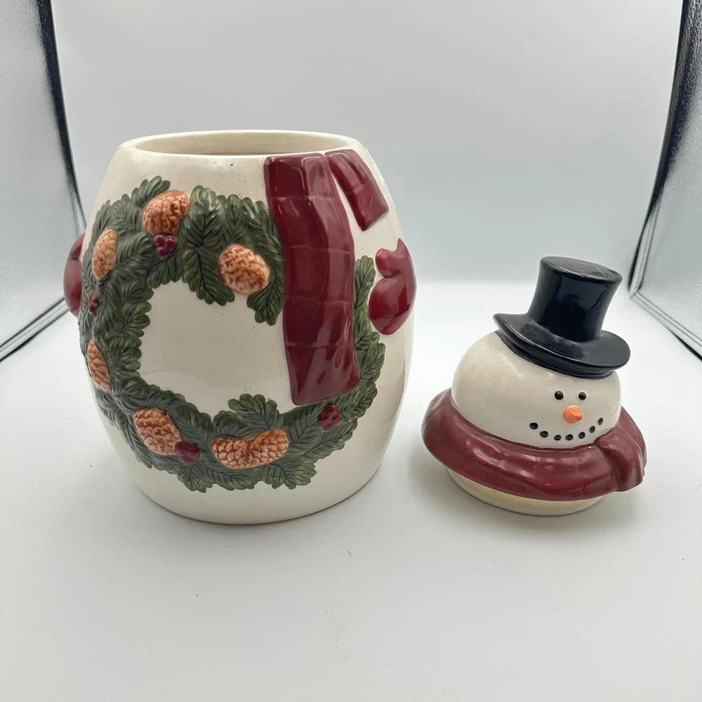Vintage‎ Mrs.Fields Premium Cookie Limited Edition Holiday Snowman Cookie Jar